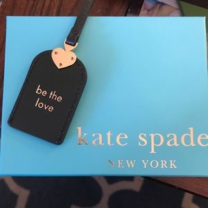 Kate Spade Be The Love evergreen bag tag
